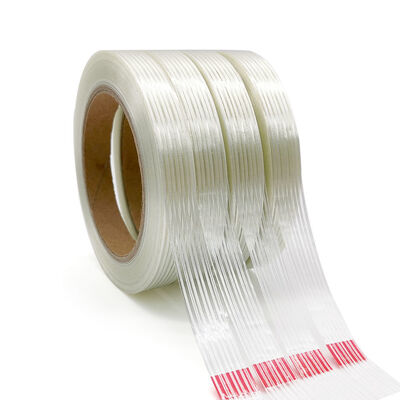 Heavy Duty Filament Tape Fiberglass Reinforced Strapping Tape For Carton Packaging